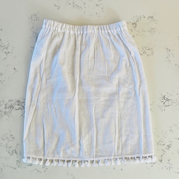 J.Crew White Pull-on wrap cover-up skirt - Picture 3 of 13